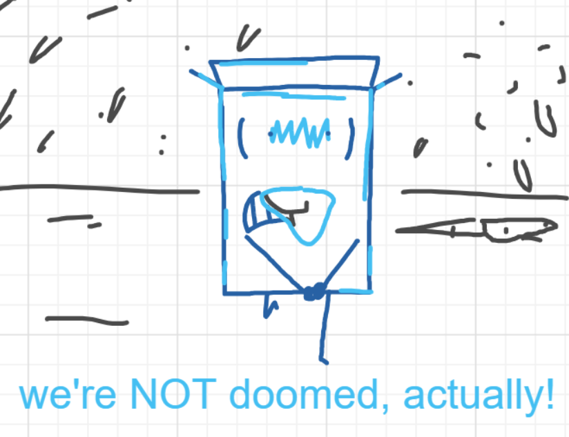 A panel from I've Been Everywhere, Man, episode nine of the Board Boards object show by Furretwalk/WalkingFurret.